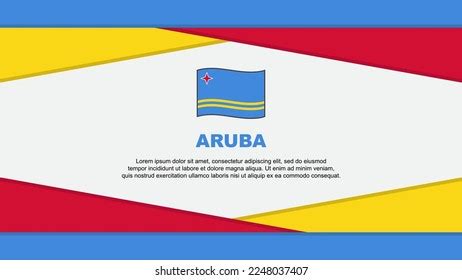 Aruba Flag Abstract Background Design Template Stock Vector Royalty