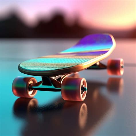 Premium Ai Image Futuristic Skateboard