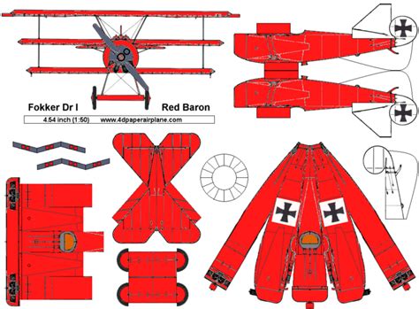 4d Paper Airplane Model Template Model Template Wwi Aircraft