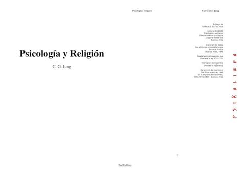 PDF Carl Gustav Jung Psicologia Y Religion DOKUMEN TIPS