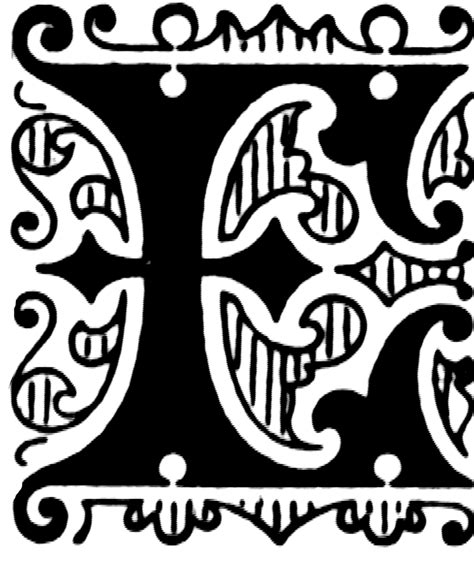 E Ornate Initial Clipart Etc