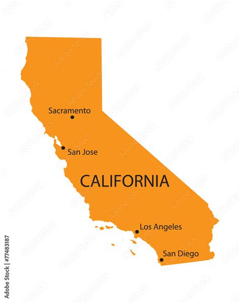 California Map Of Major Cities - Wanda Joscelin