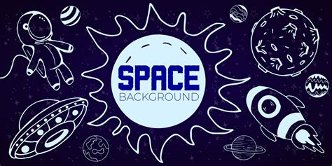 Space Vector Hand Drawn Abstract Background Vector Art At Vecteezy