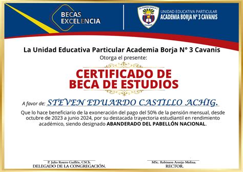 Entrega de becas del 50 por la Excelencia Académica Unidades