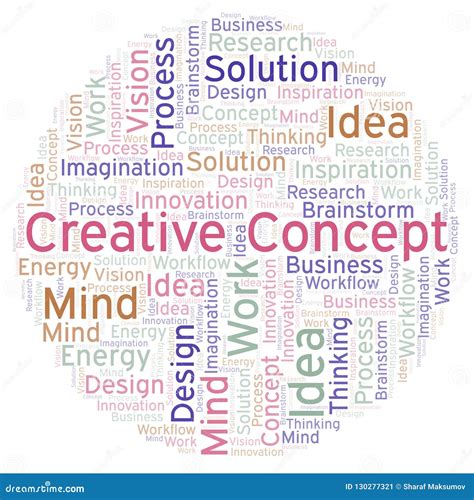 Creative Concept Word Cloud Made With Text Only Stock Illustration