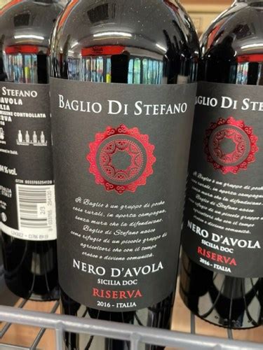 Baglio Di Stefano Riserva Nero D Avola Vivino Us