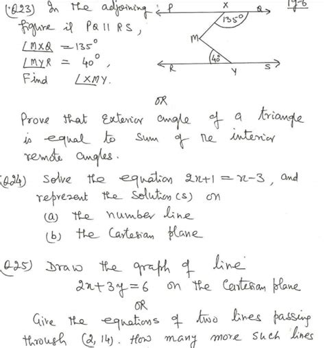 Cbse Class 9 Mathematics Sample Paper 1 Part B