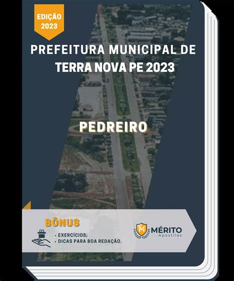 Apostila Pedreiro Prefeitura De Terra Nova Pe 2023 Mérito Apostilas