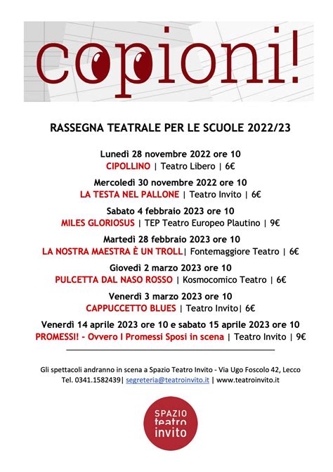 Copioni Teatroinvito