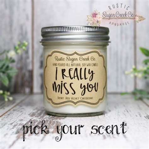 I Really Miss You Candle Best Friend Ts For Her Friendship T Miss