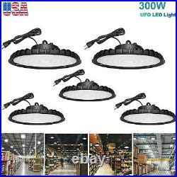 5Pack 300W UFO LED High Bay Lights Factory Warehouse Industrial