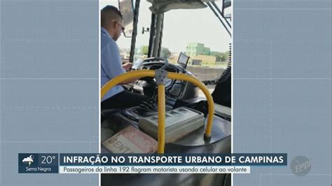 Motorista é flagrado usando celular enquanto dirige ônibus do