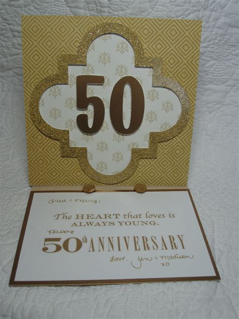 Golden Anniversary Card #cricut