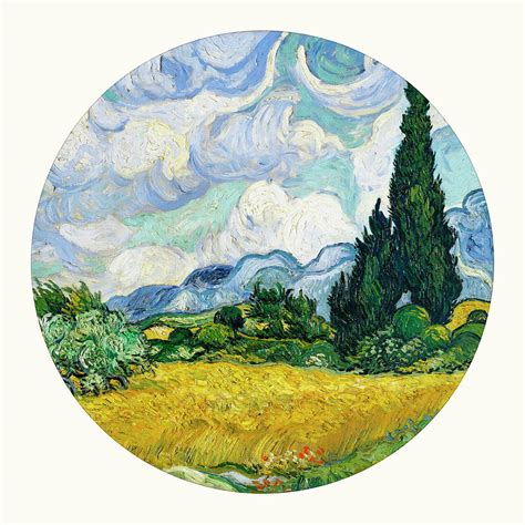 Wheat Field With Cypresses 1889 By Vincent Van Gogh Painting By Jj Art