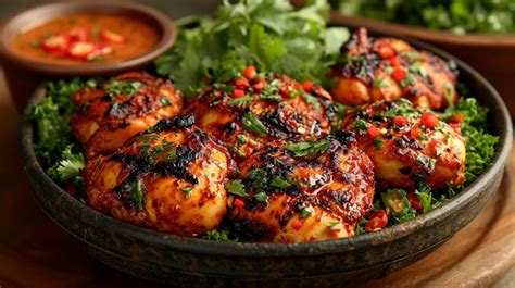 Premium Photo | Indonesian Ayam Bakar Taliwang spicy grilled chicken