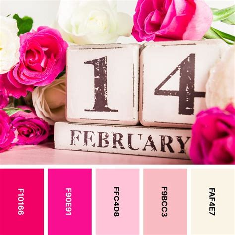 30 Valentines Day Color Palettes For Romantic Designs In 2024 Misty