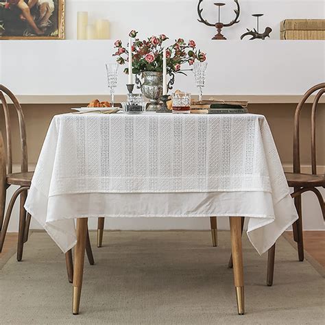 Amazon Patdrea Designer Vintage Cotton White Lace Tablecloth For