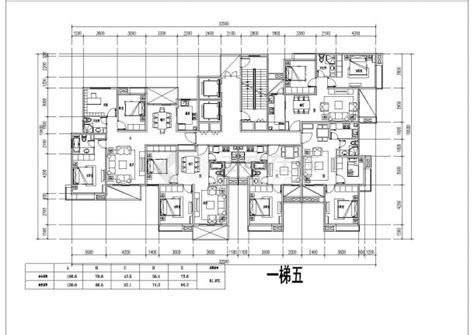 塔式多层一梯六户户型图929894949892房屋设计图土木在线