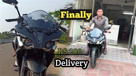 Taking Delivery Of Bajaj Pulsar Rs Pewter Grey Dd Rs