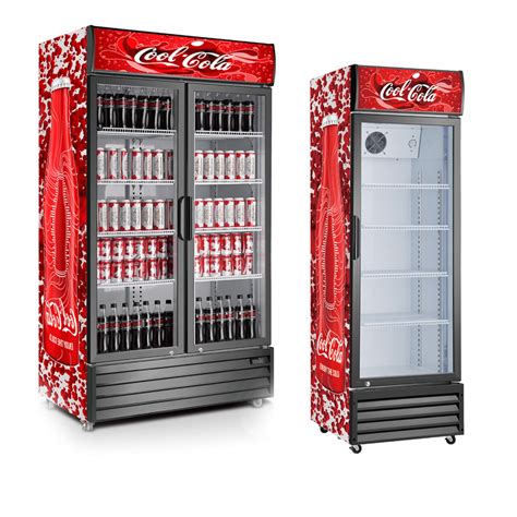 Supermarket Beverage Display Cooler Upright Single Door Commercial