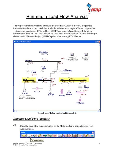 Load Flow Analysispdf Transformer Electrical Engineering