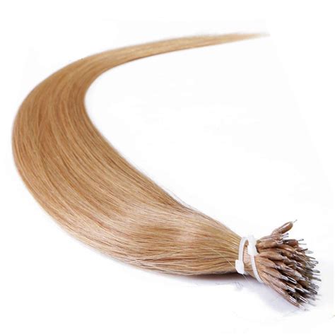 Honey Blonde Nano Ring Tip Hair Extensions Remy Human Hair