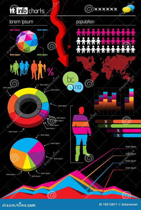 Infographic Vektordiagramme Und Elemente Vektor Abbildung