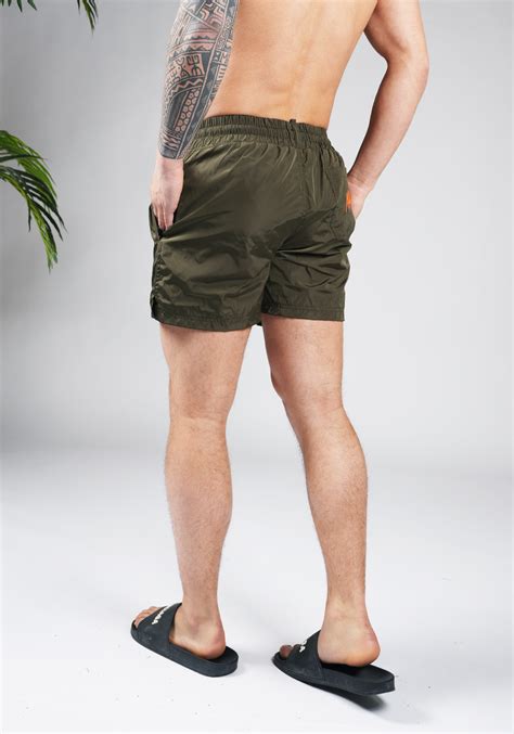 Malelions Essentials Swimshorts Army Orange Cotton District