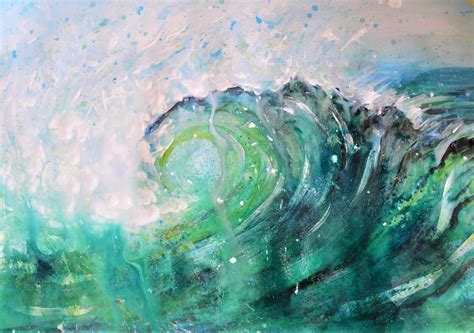 How to Paint a Wave, Children's Art Lesson, School Art Lesson, Ks3 Art Lesson, Painting Lesson ...