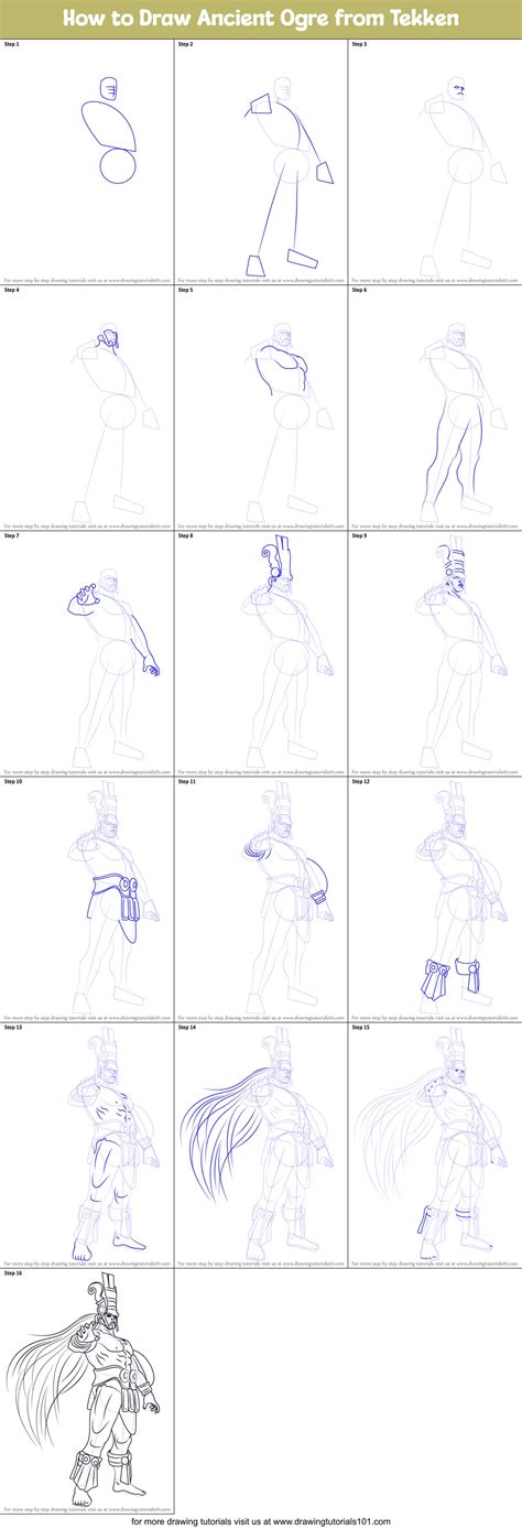 How To Draw Ancient Ogre From Tekken Printable Step By Step Drawing