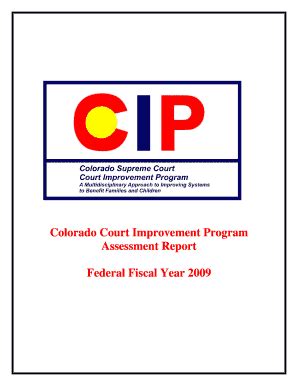 Fillable Online Courts State Co Colorado Court Improvement Program