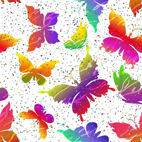 Butterflies Seamless Pattern Stock Vector Illustration Of Flight