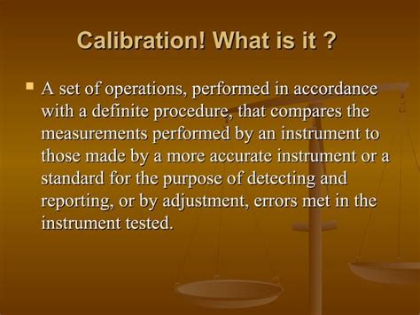 Calibration Of Mmds To Meet Qms Ppt