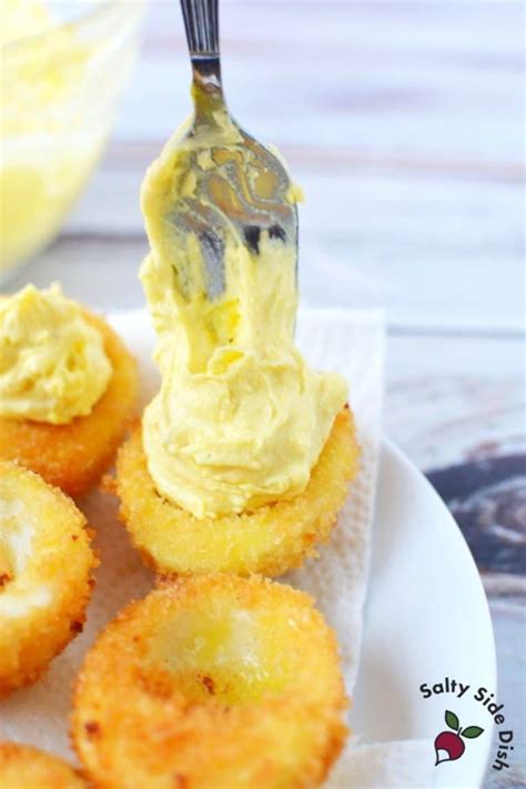 Deep Fried Deviled Eggs Panko Crumbs Salty Side Dish