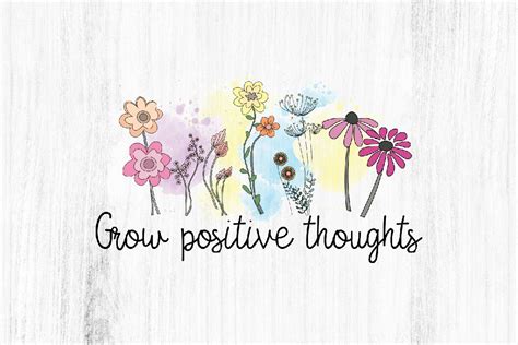 Grow Positive Thoughts Svg Design Graphic By Shahadatarman Creative