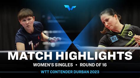 Nina Mittelham Vs Sabine Winter Ws R Wtt Contender Durban