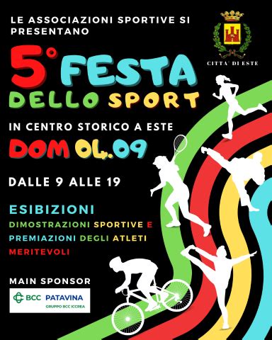 Festa dello Sport V edizione Domenica 04 settembre 2022 Città di