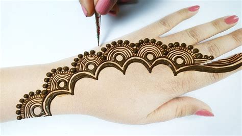 Easy Beautiful Mehndi Design Stylish Arabic Mehndi Design On Backhand