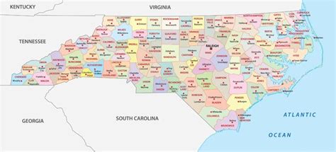 North Carolina Counties Map