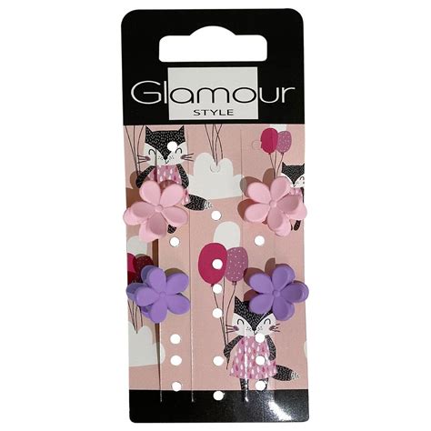 Glamour Kids Spinki do włosów 4szt Kwiatuszki - Perfumeria Dolce.pl