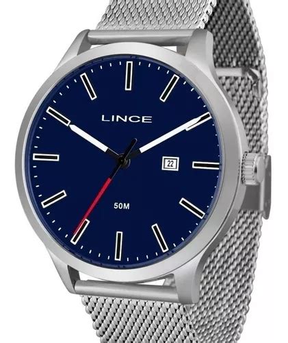 Reloj Lince MRM4494s D1sx analógico para hombre correa de acero azul