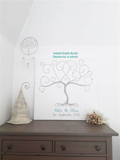 Tableau arbre à empreintes pour un mariage ou un baptême original