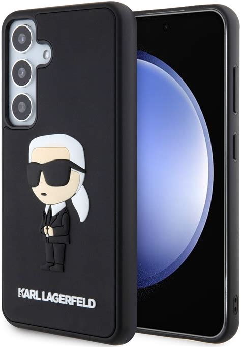 KARL LAGERFELD Rubber Ikonik 3D Do Samsung Galaxy S24 Czarny Etui