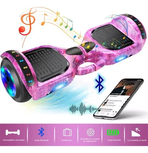 Patineta Eléctrica Hoverboard Con Bluetooth Luces Led 350w Envío gratis