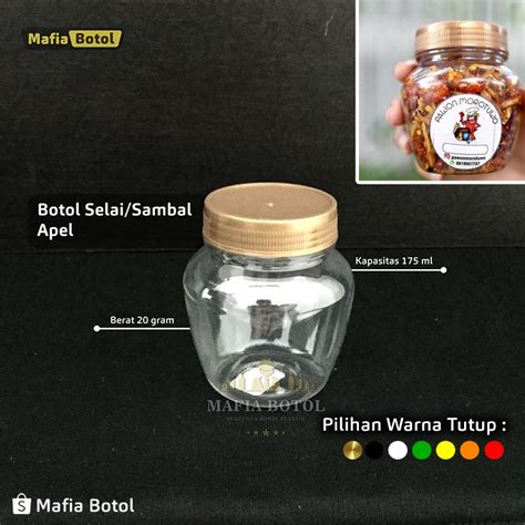 Jual Botol Toples Jar Wadah Plastik Apel Kecil Gentong Guci Mini Coklat