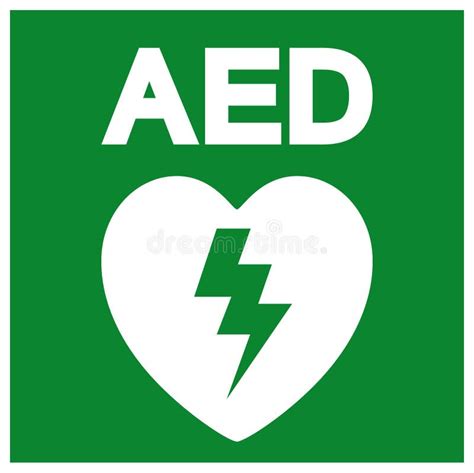 Aed Automated External Defibrillator Symbol Sign Vector Illustration Isolate On White