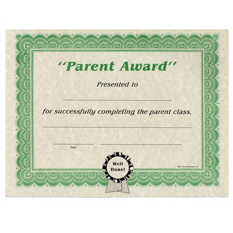 Parent Award Certificates