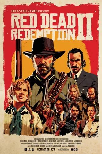 Posters Red Dead Redemption 2 Afiches Juegos Gamer 90x60 Cm