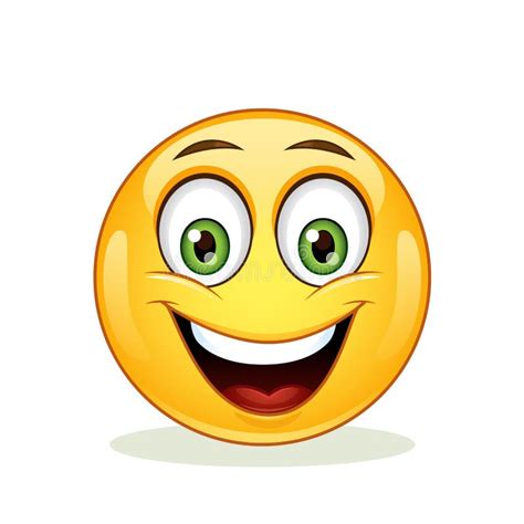 Emoticon con la cara feliz stock de ilustración. Ilustración de ...