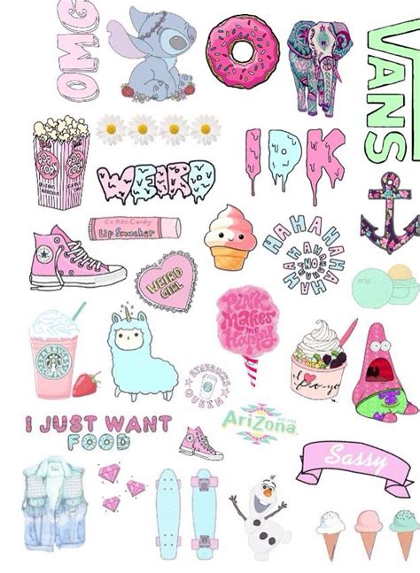 Tumblr transparent | Pegatinas bonitas, Pegatinas imprimibles, Dibujos kawaii